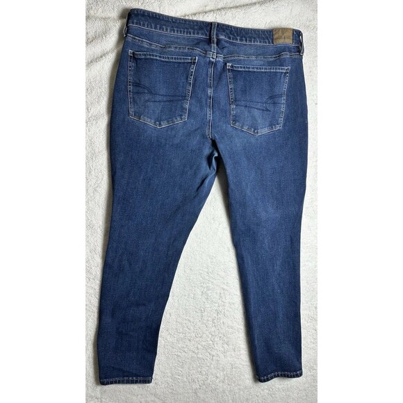 American Eagle Blue Jeggings Sz 16 Denim Stretch - Picture 2 of 13
